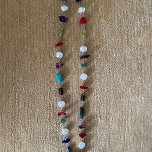 Retired Silpada Multi-Colored Natural Stone 925 Necklace